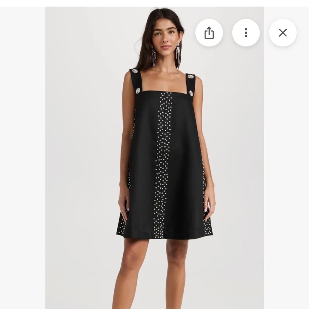 STINE GOYA Black Dress with Crystal Details